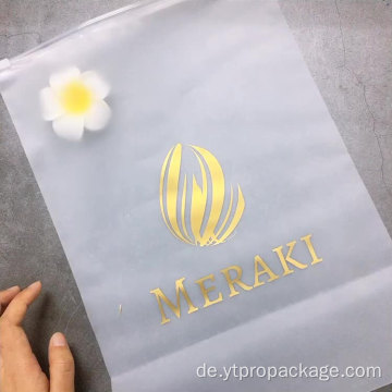 Reißverschlusstasche aus gefrostetem Kunststoff mit Reißverschluss